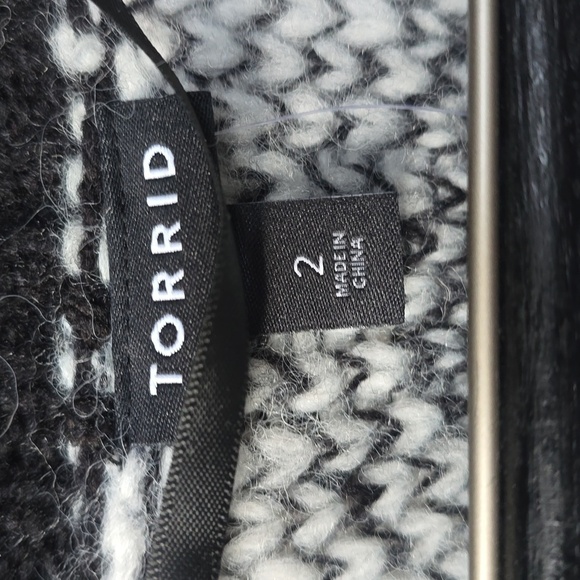 Torrid Cardigan V-neck Button Front Sweater Houndstooth 2x View And WT - Picture 7 of 11